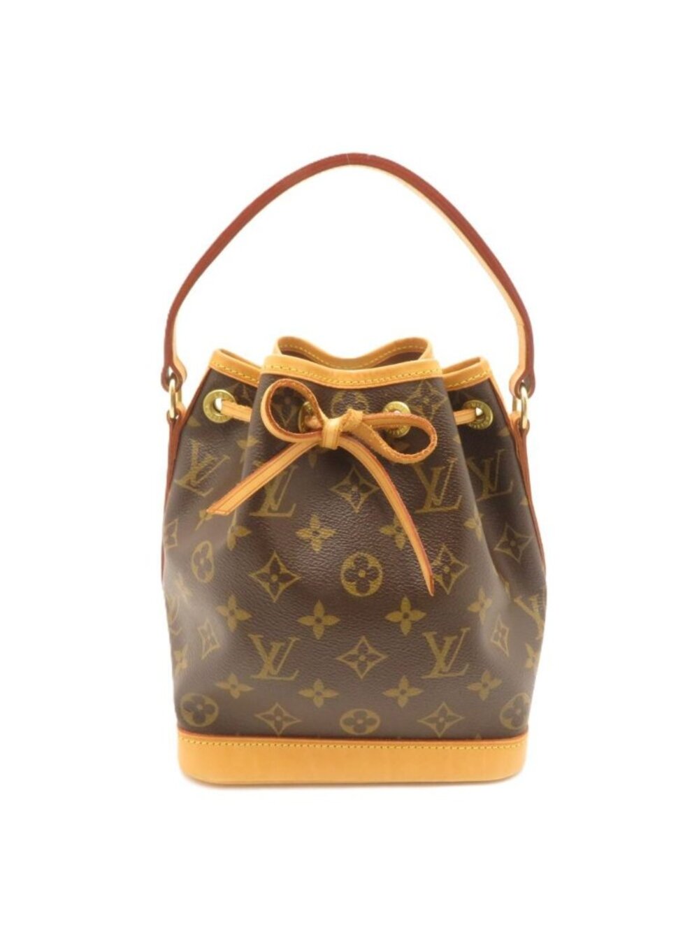 Louis Vuitton Mini Noe Monogram Handbag Canvas Brown